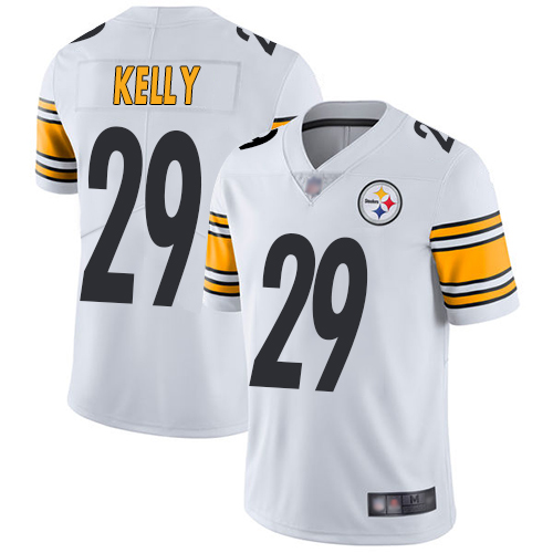 Youth Pittsburgh Steelers Football #29 Limited White Kam Kelly Road Vapor Untouchable Nike NFL Jersey->youth nfl jersey->Youth Jersey